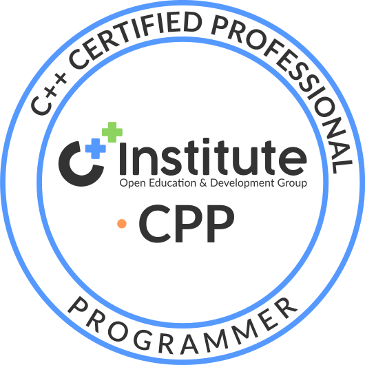 CPP C++ Certified Professional Programmer certification badge