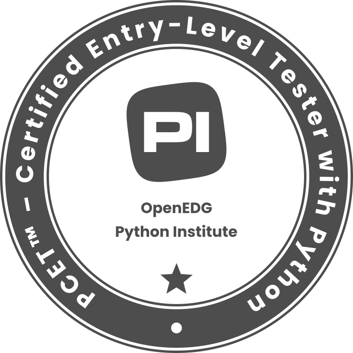 PCET certification badge